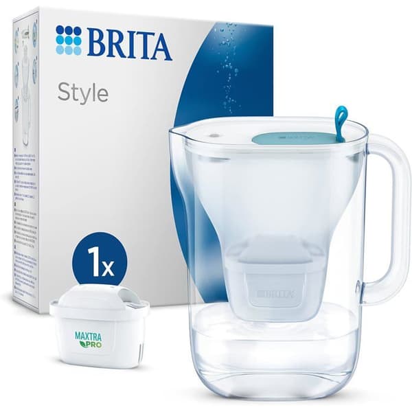 Filtreringskaraff - BRITA - Style - 2,5 L - Blå - MAXTRA PRO patron Blå