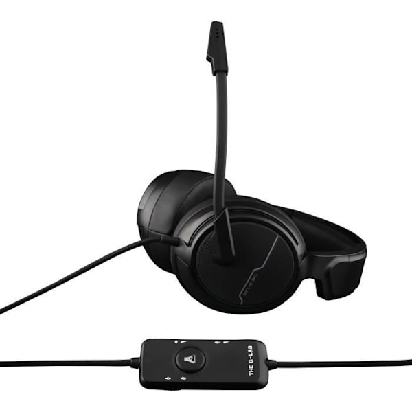 THE G-LAB Korp Thallium Headset med spelmikrofon - 7.1 Digital Sound - PC, PS4-kompatibel