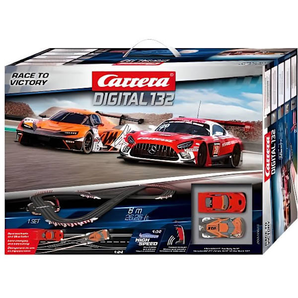 Carrera DIGITAL 132 30023 Race to Victory Set Orange, ljusröd