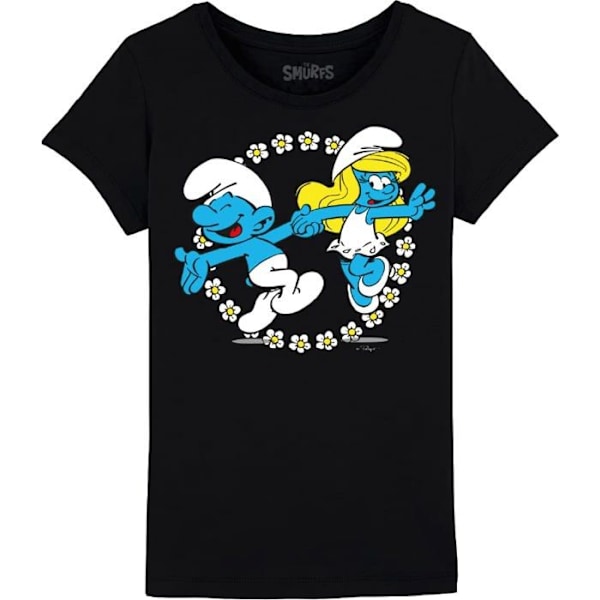 Smurfarnas T-shirt - GISMURFTS009 - T-shirt för flickor Svart 10 år