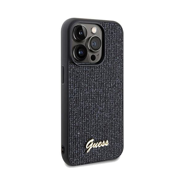Guess Disco Metal Script - Fodral för iPhone 14 Pro (svart)