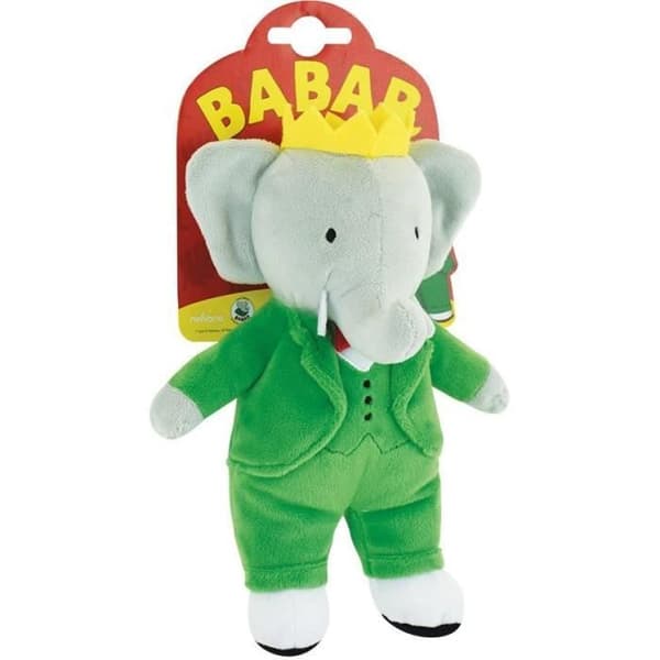 Babar Elephant Plush +/- 20 cm - JEMINI - Perfekt representation av elefanternas kung. Grön