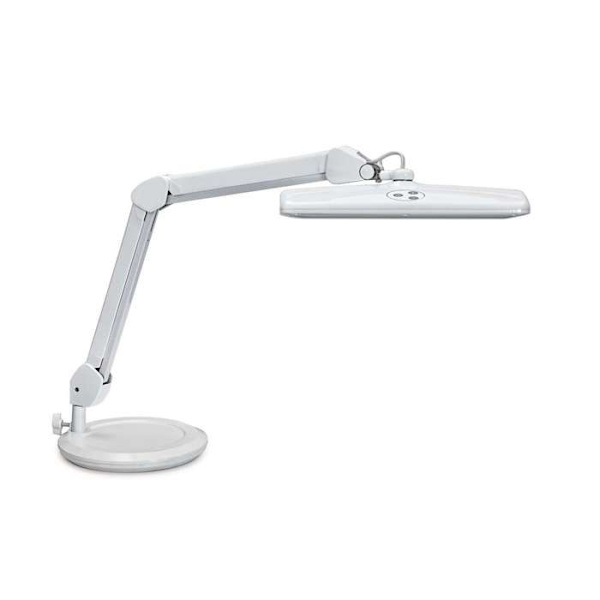 MAULintro Skrivbordslampa LED - dimbar - fot - vit - metall|plastik - 1 styck - 55 x 33.5 x 46 cm - MAUL Vit
