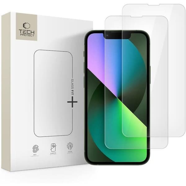 Tech-protect Härdat glas Glass Fit+, 2-pack, iPhone 13 Mini, transparent