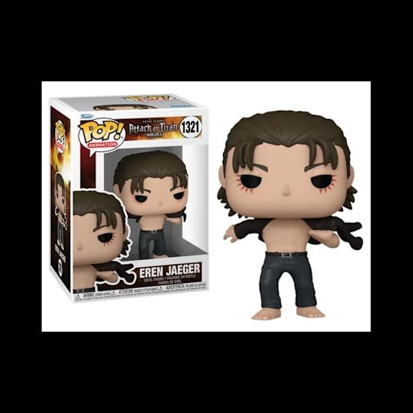 Funko Pop! Animation: Attack on Titan Final Season - Eren Jaeger - Flerfärgad - Grå - Vuxen - Pop! Flerfärgad