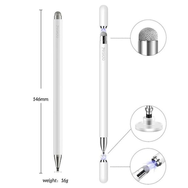 Stylet universell - Yesido (ST02) - Vit