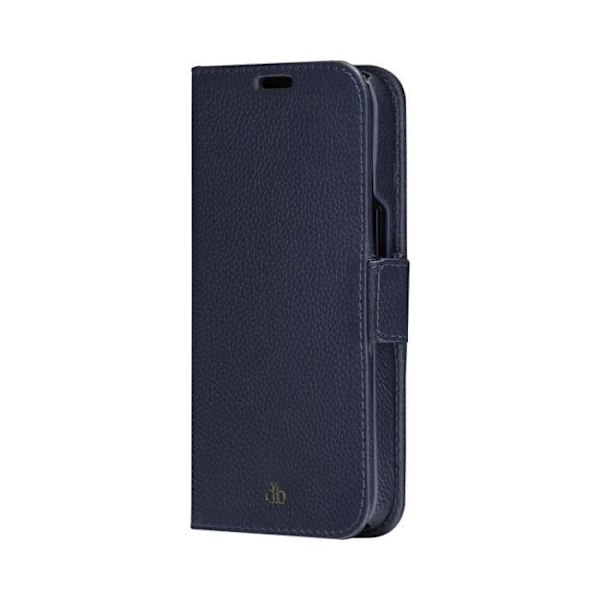 Fodral för iPhone 14 Plus Folio 2 i 1 - DBRAMANTE1928 - Modell New York - Läder - Blå Blå