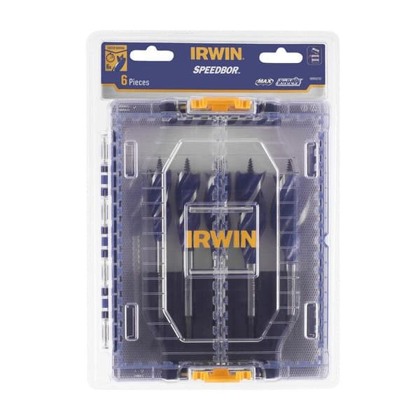 Borrset för trä - IRWIN - Blue Groove 4X - 6 delar - Diameter 16–32 mm - Längd 165 mm