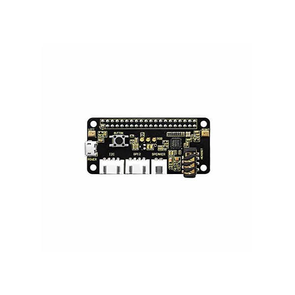 Tilläggskort - KEYESTUDIO - ReSpeaker 2-Mic Pi Hat - För Raspberry Pi 4 - Svart