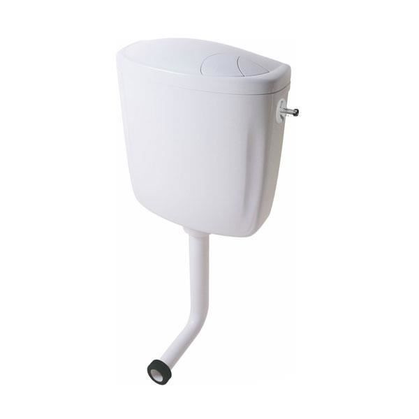 Toalettreservoir - Icke specificerad - 3/6L - Dubbelström - Vit - Plastik