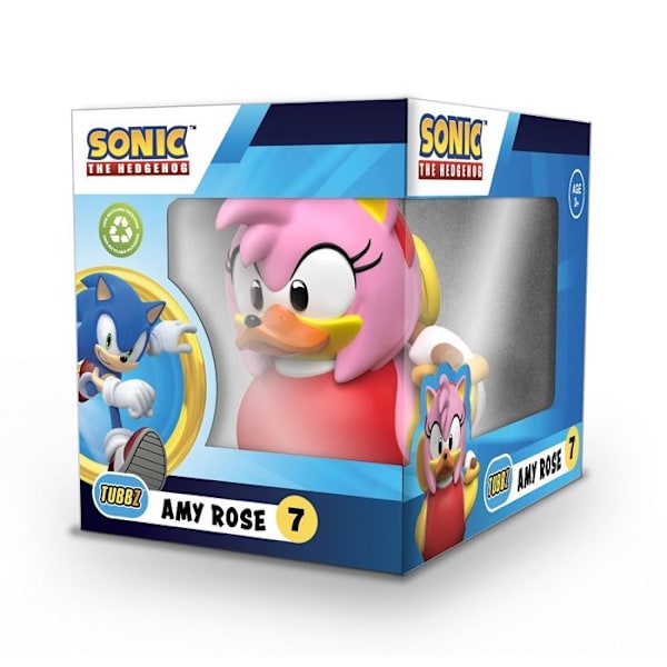 Samlarfigur - TUBBZ - Amy Rose - Gummianka - 9 cm - Officiell Sonic The Hedgehog Amy Rosé