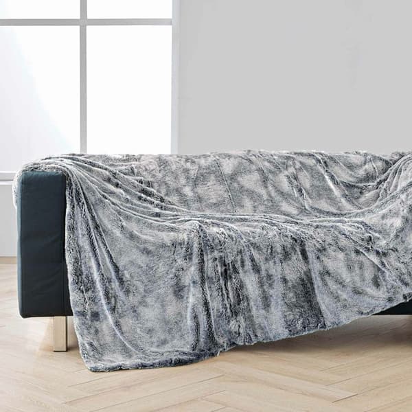 Pläd 180 x 220 cm imitationspäls – Antarktisk Grå Grå