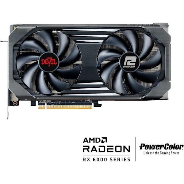 Grafikkort - Powercolor - RX 6600XT Red Devil - 8 GB GDDR6 - 2607 MHz - PCI Express x16