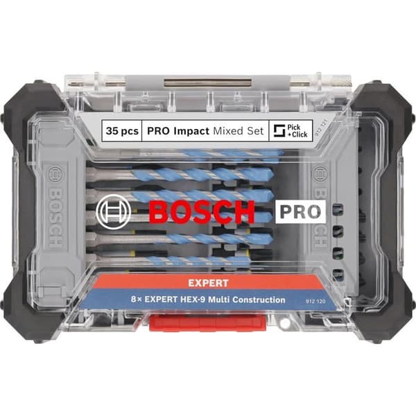 Verktygslåda - BOSCH - PRO Impact Mixed Set - 35 delar - Modifierat stål - Robust bits