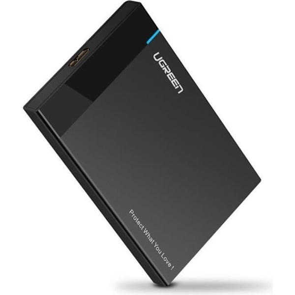 Extern hårddiskhölje 2,5" SATA HDD SSD - UGREEN - Plug & Play - 5Gbps - Svart Svart
