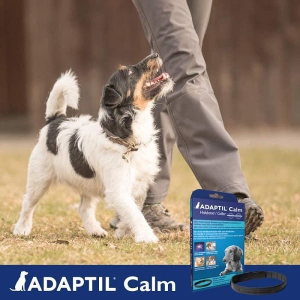 Adaptil Calm - Antistress för hundar - Rädsla, högt ljud, inlärning, begränsad - Halsband S Small