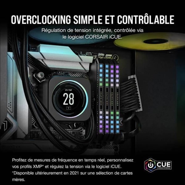 CORSAIR Dominator Platinum Rgb 32GB 2x16GB - DDR5 5600MHz - CAS36 - Svart (CMT32GX5M2B5600C36)