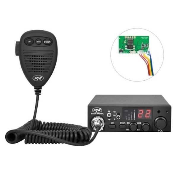 PNI Escort HP 8001L CB radiostationskit och eko och roger pipmodul PNI ECH01