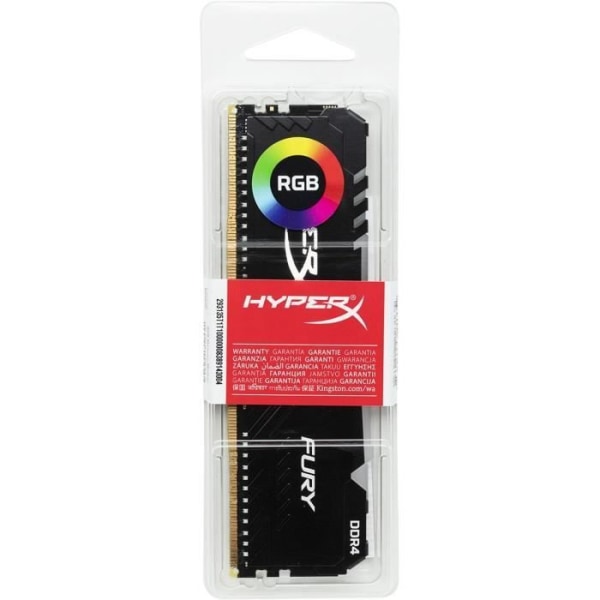 HYPERX - PC RAM-minne - FURY DDR4 RGB - 8GB (1x8GB) - 3000MHz - CAS15 (HX430C15FB3A/8)