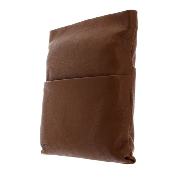 Axelväska - MANDARINA DUCK - Mellow Leather Crossover Bag - Koläder - Brun - 36x33x3 cm kastanj