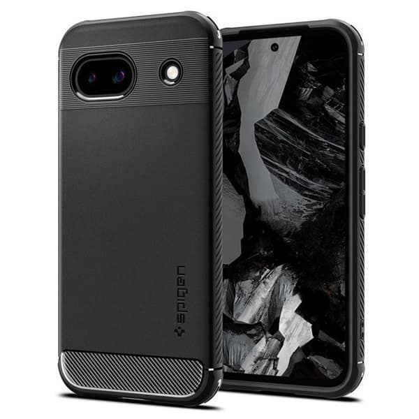 Spigen Rugged Armor – Skyddsskal för Google Pixel 8A (Svart) svart