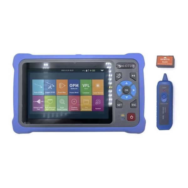 Elfcam® - OTDR för FTTH, 26dB-24dB 1310nm - 1550nm, Bärbar 4-i-1 OTDR + VFL + OPM + OLS, OTDR Testare Fiberoptik-Re(ELF-5800)