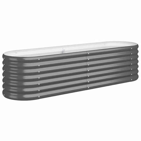 vidaXL Elevationsbädd för trädgård Blomkruka Växtlåda Elevationsbädd Uteplats Terrass Utomhus Galvaniserat Stål 152x40x36 cm 318871