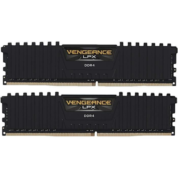 RAM-minne - CORSAIR - Vengeance DDR4 - 16GB 2x8GB DIMM - 3200 MHz - 1,35V - Svart (CMK16GX4M2Z3200C)