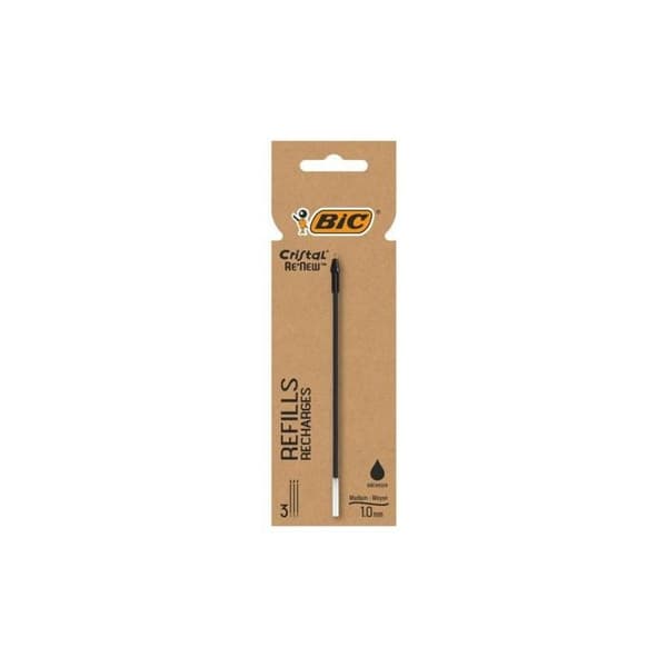 3 påfyllningar för BIC Cristal Re’New kulspetspenna Medium Point Black Ink