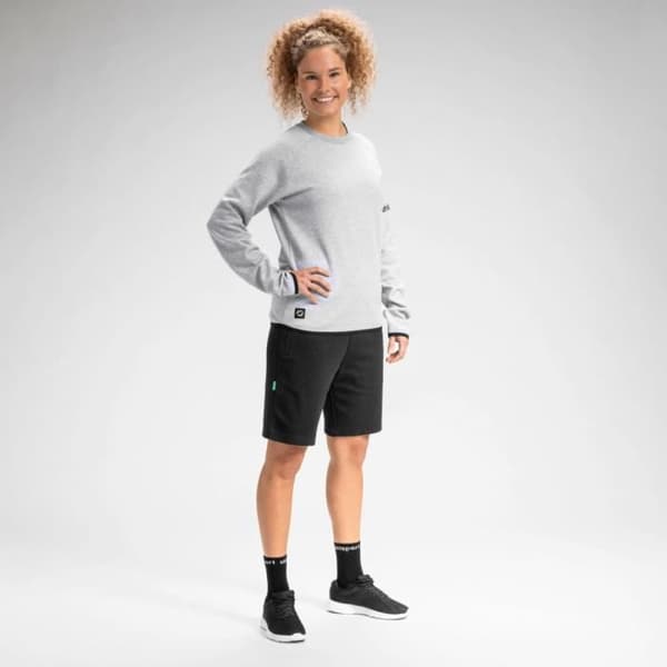 T-shirt barn - UHLSPORT - ID - Grå - Rund hals - Tryckt text Mörkgråmelera 8 år