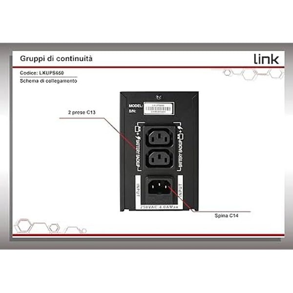 Kontinuitetsgrupp - LINK - lkups650 - 650 VA - 390 W