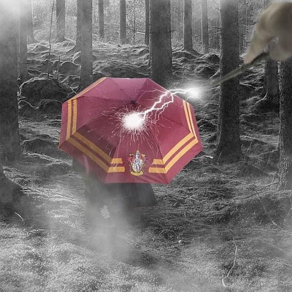 Paraply - CINEREPLICAS - Gryffindor - Automatisk Öppning - Fällbar - 112 cm