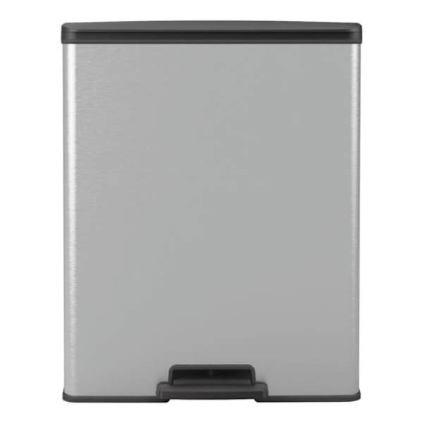 Deco Rektangulär Pedal Bin 65 L Silver - Curver Silver