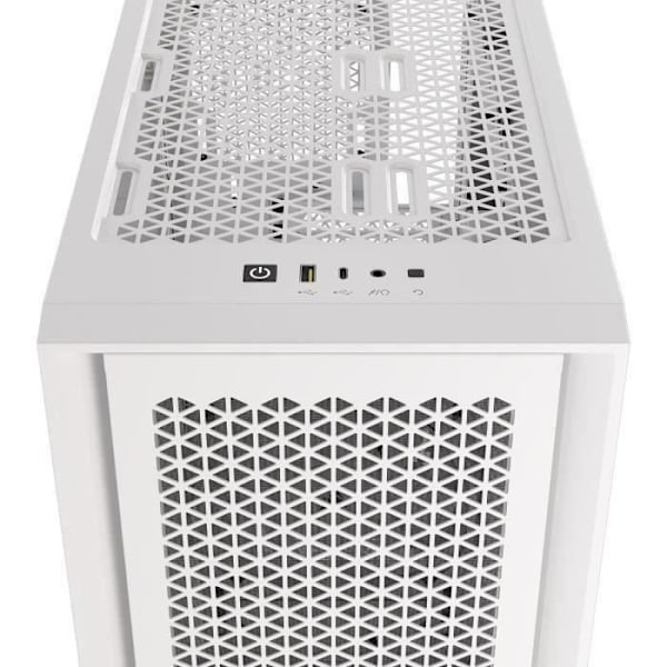 PC-fodral - CORSAIR - iCUE 4000D RGB Airflow - Mid-tower - 3 AF120 RGB ELITE-fläktar - Vit