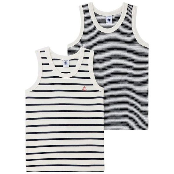 Liten båt T-shirt - A01DS - Linne (Pack of 2) Pojke marinblå 10 år