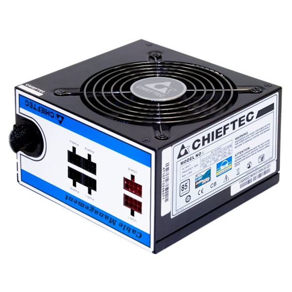 CHIEFTEC A-80 SERIES CTG-750C strömförsörjning - 750W - Modulära kontakter - 80 PLUS certifiering - Svart