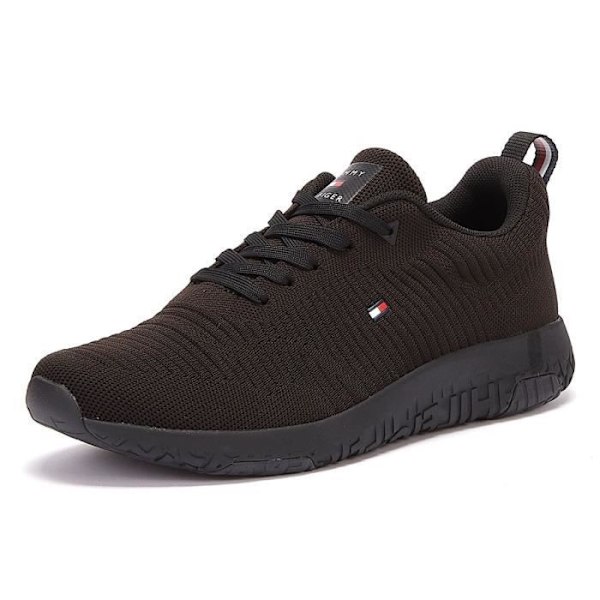 Tommy Hilfiger Corporate Knit Rib Svarta sneakers för män - EU 40 Svart 44