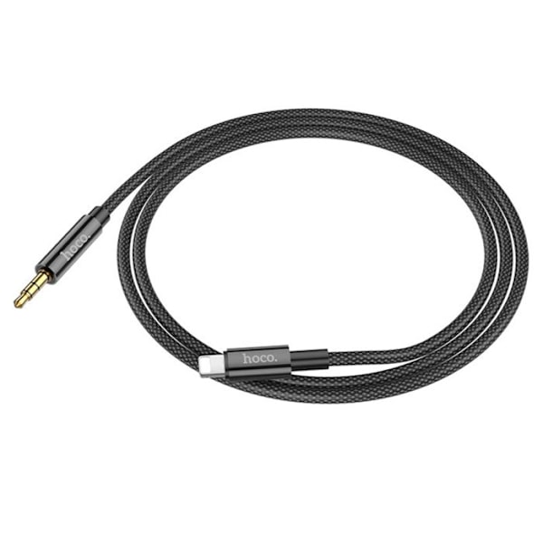 Hoco - Ljudkabeladapter (UPA19) - Lightning till 3,5 mm jack, 1 m - Svart