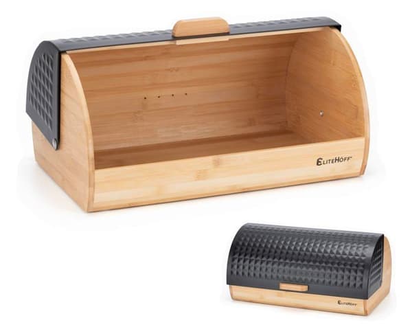 Brödlåda - Elitehoff E-6065 - Bambu - Svart - Modernt Design Bambu
