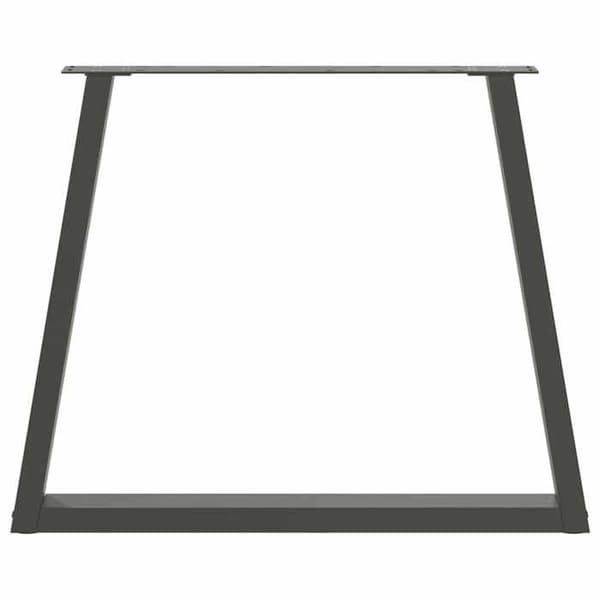 vidaXL V-formade matbordsben, 2 delar, anthracit, 80 x (72-73,3) cm, stål 4012574