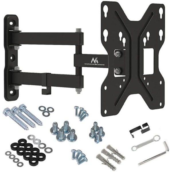 Universal väggfäste LCD LED plasma TV-skärmar Maclean MC-648 skärmar 23-42" 30 kg justerbar vridbar tilt fixtation me... Svart