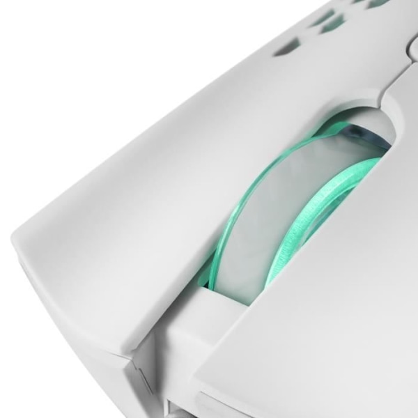 Mars Gaming MMEX Vit, RGB-spelmus, 32K DPI, fjäderkabel, optiska omkopplare