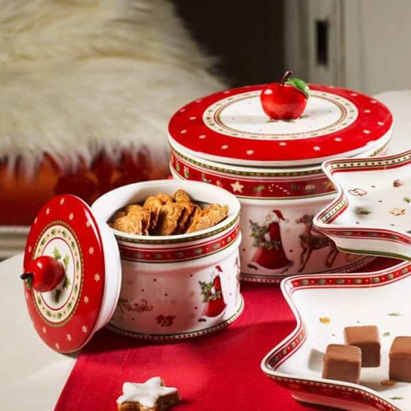VILLEROY & BOCH Vinterbageri Delight Stor konditorilåda Vit|Rött