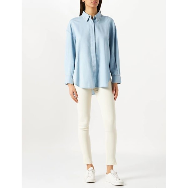 Blus - blus - likett 7 för hela mänskligheten - JSWHB760SL - Damblus Mellanblå M