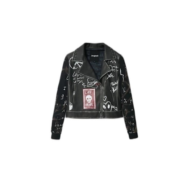 Desigual Portland damjacka - svart/vit - XS Svart vit XS