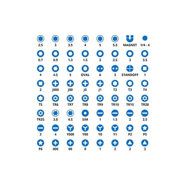 Skruvmejselbitskitet - iFixit - 64 bits - Hög densitet skum - Gummi - Ergonomisk