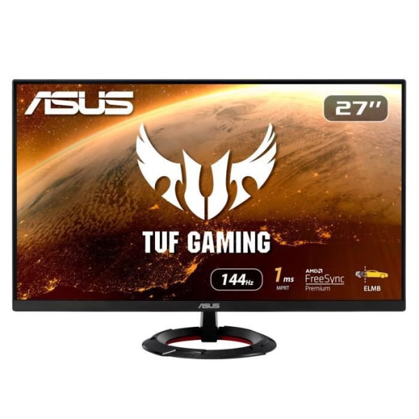 ASUS TUF VG279Q1R PC Gamer Monitor - 27" IPS - Full HD (1920x1080) - 144 Hz - 1ms MPRT - FreeSync Premium - HDMI/DisplayPort - Svart