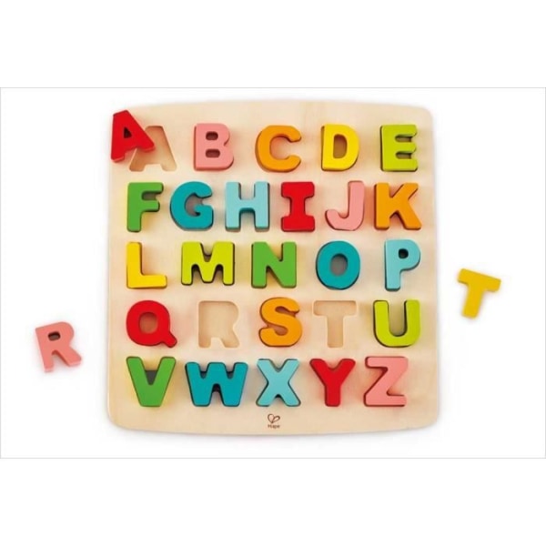 Storbokstav i trä HAPE 3-6 år - Röd - Pedagogiskt alfabet för barn