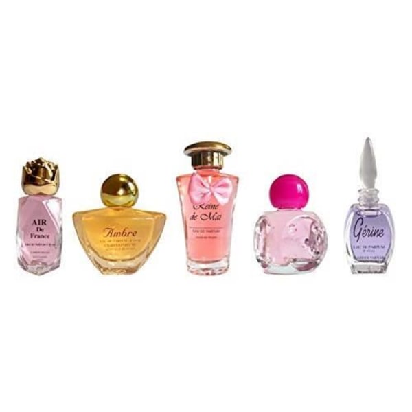 Charrier Parfums Box med 5 Eaux de Parfums France Miniatures Totalt 40,6 ml