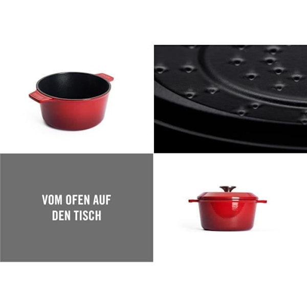 Giannini Cocotte, flerfärgad med lock - Kapacitet: 8.0 - Färg: Flerfärgad